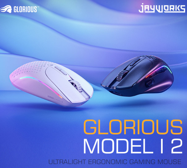 Glorious MODEL I 2 무선 게이밍 마우스 — 블랙/화이트 두 색상